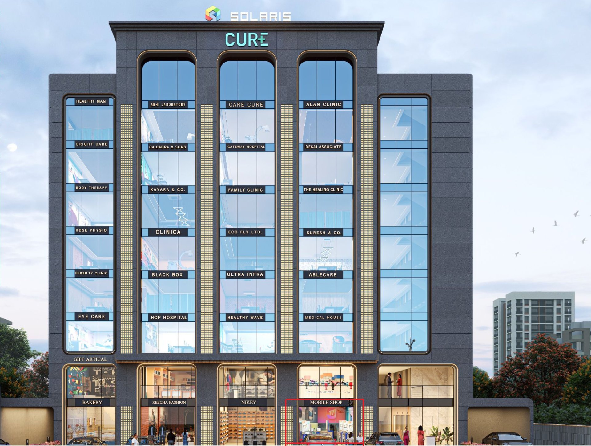 Office Space for Lease / Rent at Vip Road, Vesu, Surat.