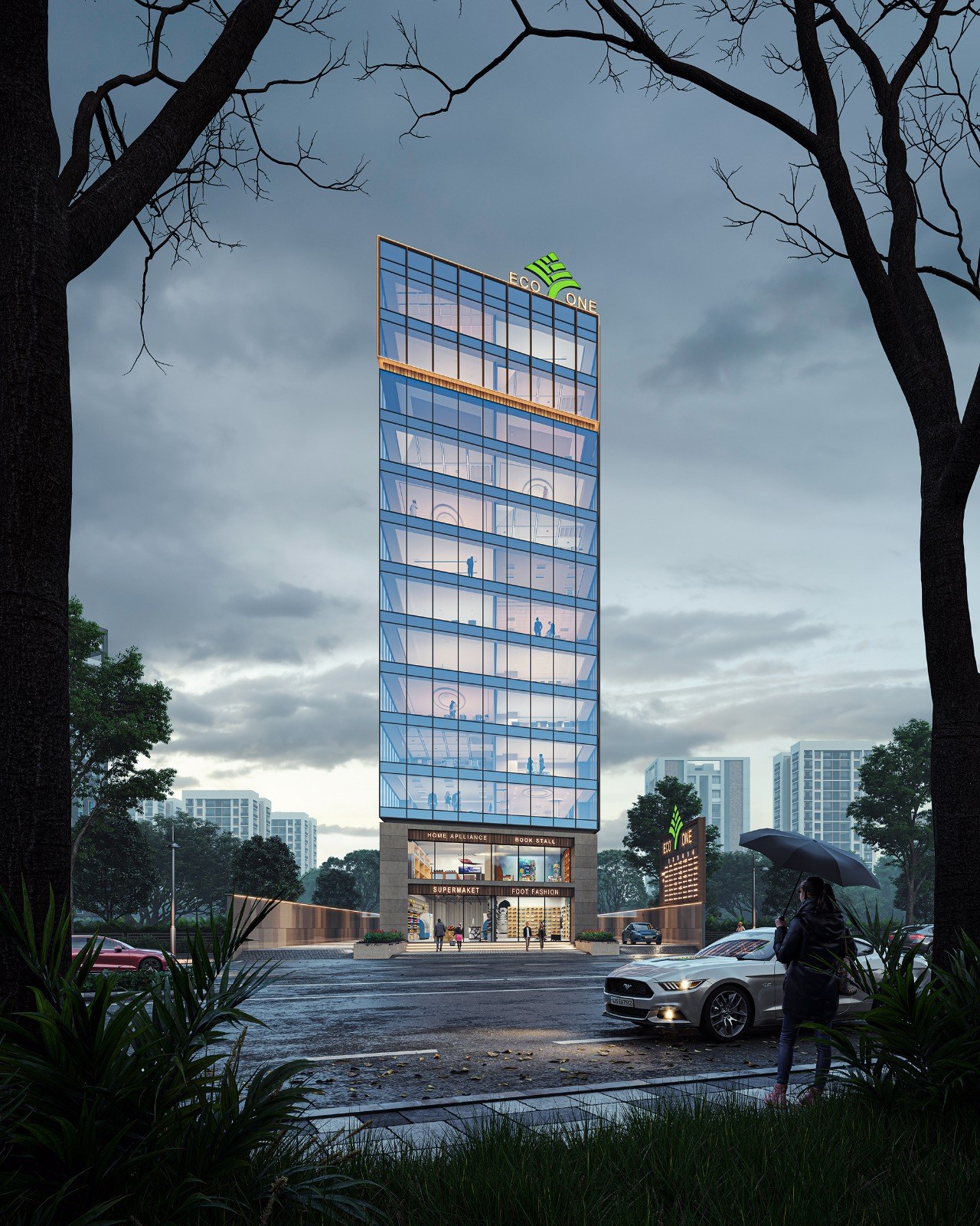 500 sft Office Space for Lease / Rent at Piplod - Dumas Road, Surat.